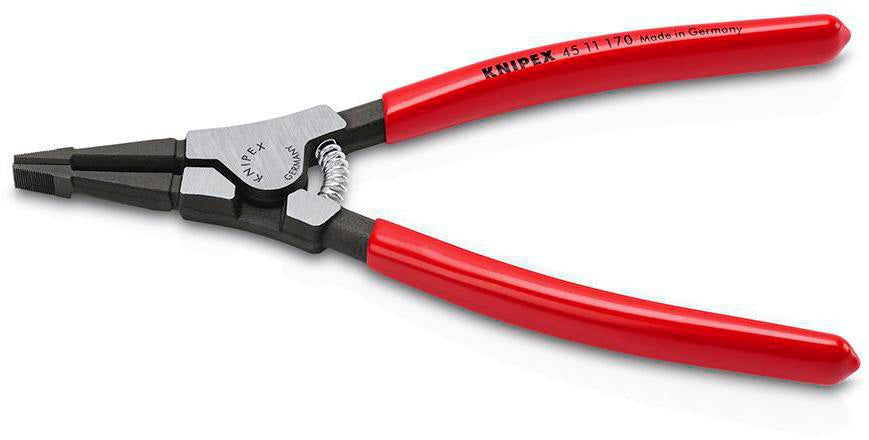 KNIPEX Montagezange 220 mm, 30° gewinkelt, brüniert – für gerade Sprengringe