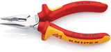 KNIPEX Spitzkombizange 145 mm VDE-isoliert, Mehrkomponentenhüllen, verchromt