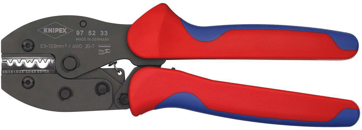 KNIPEX Crimpzange PreciForce® 220 mm für 0,5–6 mm² – Einhandbedienung, Präzisionsprofile