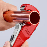 KNIPEX Rohrabschneider TubiX® 6-35 mm – QuickLock-Einhandschnellfixierung für Kupfer, Messing, Edelstahl