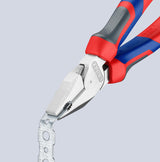 KNIPEX Kraftkombizange 180 mm verchromt mit Comfort-Griff – 35 % Kraftersparnis
