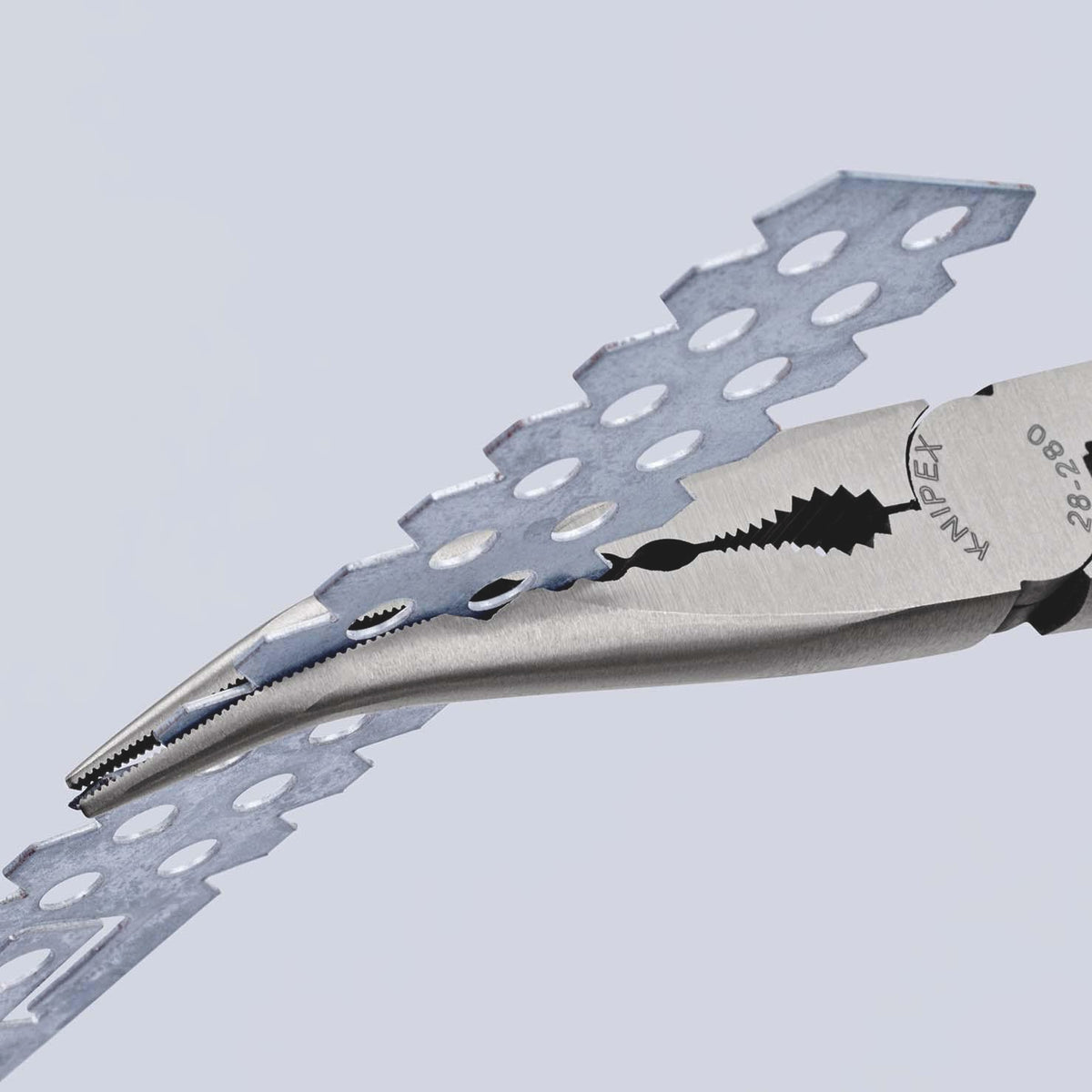KNIPEX Montierzange 280 mm mit poliertem Kopf und Kunststoffüberzug – Spezialzange für schwer zugängliche Stellen