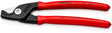 KNIPEX Kabelschere 160 mm mit Kunststoffüberzug – schneidet bis zu 40 % leichter