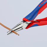 KNIPEX Elektronik-Greifzange 115 mm mit flachbreiten Backen und Kunststoffüberzug