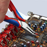 KNIPEX Elektronik-Greifzange 115 mm mit flachbreiten Backen und Kunststoffüberzug