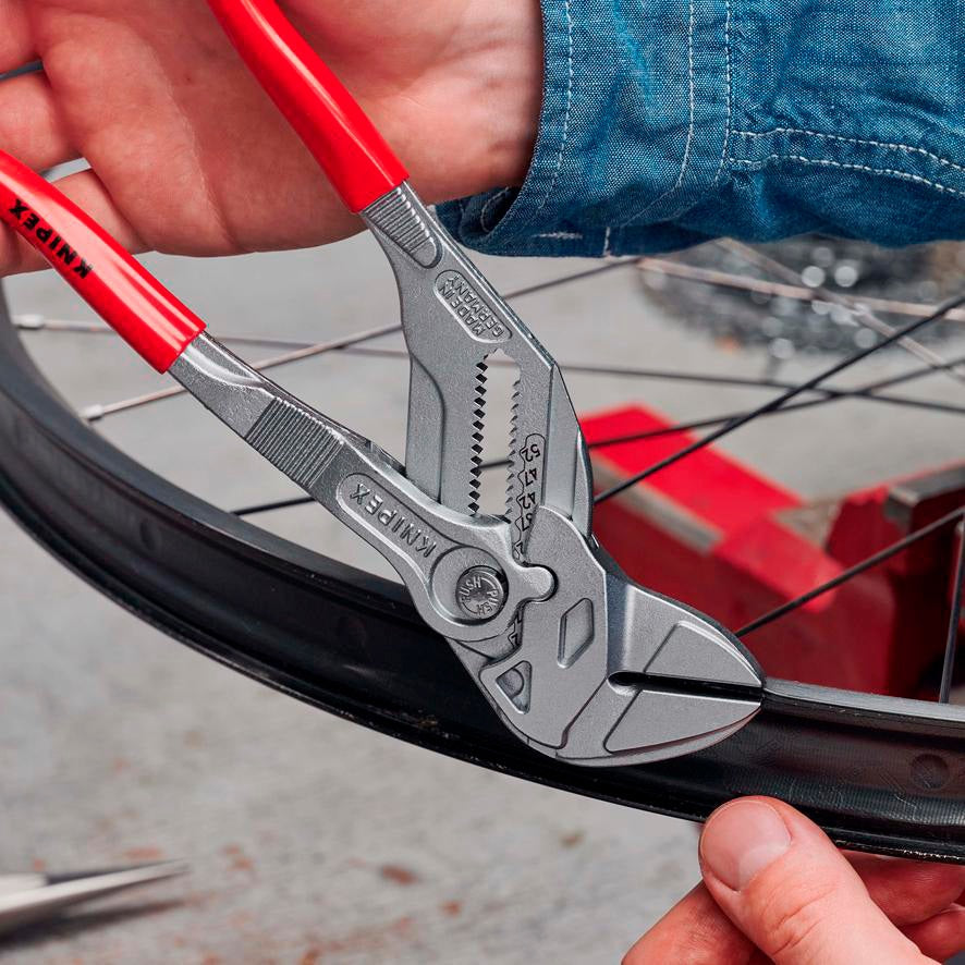KNIPEX Zangenschlüssel 400 mm – Spannweite 85 mm, verchromt, mit Kunststoffüberzug