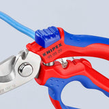 KNIPEX Elektriker-/Handwerkerschere 160 mm mit Mehrkomponenten-Hüllen und Crimpstellen