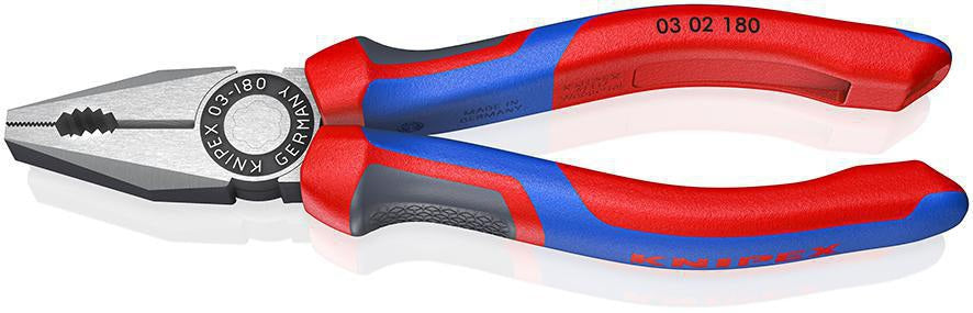KNIPEX Kombizange 160 mm mit Comfort-Griff – polierter Kopf, induktiv gehärtete Schneiden