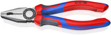 KNIPEX Kombizange 160 mm mit Comfort-Griff – polierter Kopf, induktiv gehärtete Schneiden