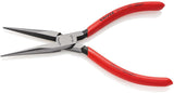 KNIPEX Telefonzange 160 mm flachrund, poliert, Kunststoffüberzug – feine Spitzen