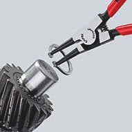 KNIPEX Sicherungsringzange A 0 für Wellen Ø 3-10 mm, poliert, gerade Spitzen, Chrom-Vanadin-Stahl