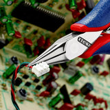 KNIPEX Elektronik-Greifzange 115 mm mit flachbreiten Backen und Kunststoffüberzug