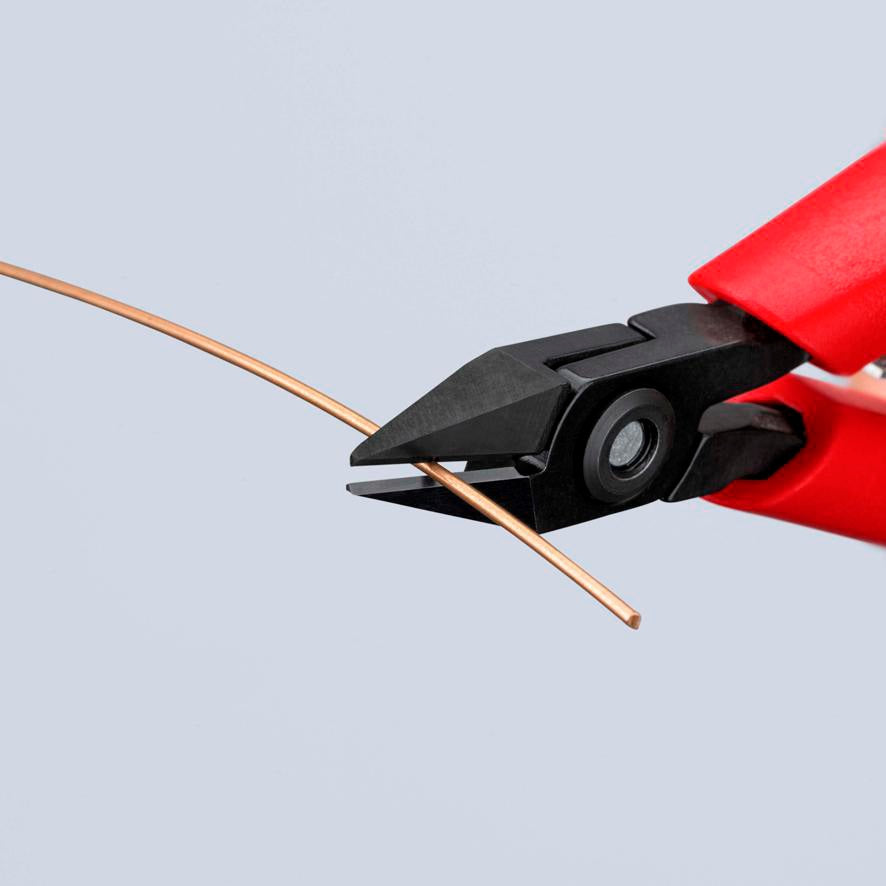 KNIPEX Elektronik-Seitenschneider 125 mm – Form 2, kleine Facette, induktiv gehärtet