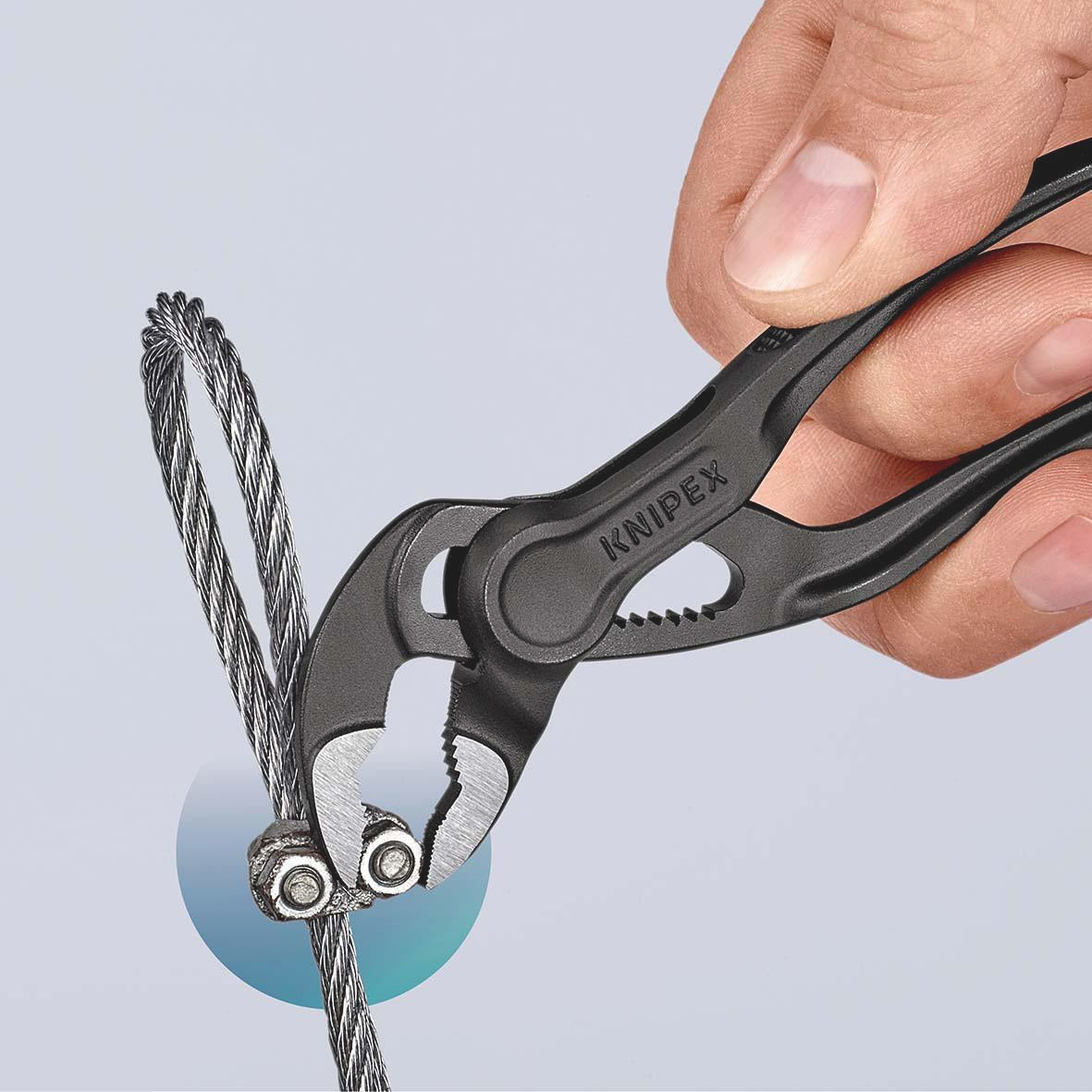 KNIPEX Cobra® XS Wasserpumpenzange 100 mm – Kompakt, Selbstklemmend, 11-fach Feinverstellung
