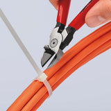 KNIPEX Seitenschneider für Kunststoffe 180 mm mit Kunststoffüberzug und Öffnungsfeder