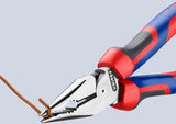 KNIPEX Spitzkombizange 145 mm Comfort-Griff – poliert, schwarz atramentiert, für Flach- und Rundmaterial