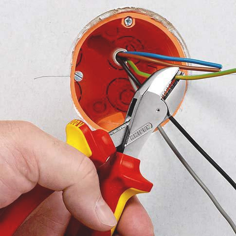 KNIPEX X-Cut® Kompaktseitenschneider VDE 160 mm – 40 % Kraftersparnis, für Pianodraht