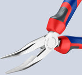 KNIPEX Flachrundzange 160 mm, 40° gewinkelt, Comfort-Griff, mit Schneide