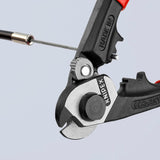 KNIPEX Drahtseilschere 190 mm – für harte Drahtseile, Kabel und Rundstahl, poliert