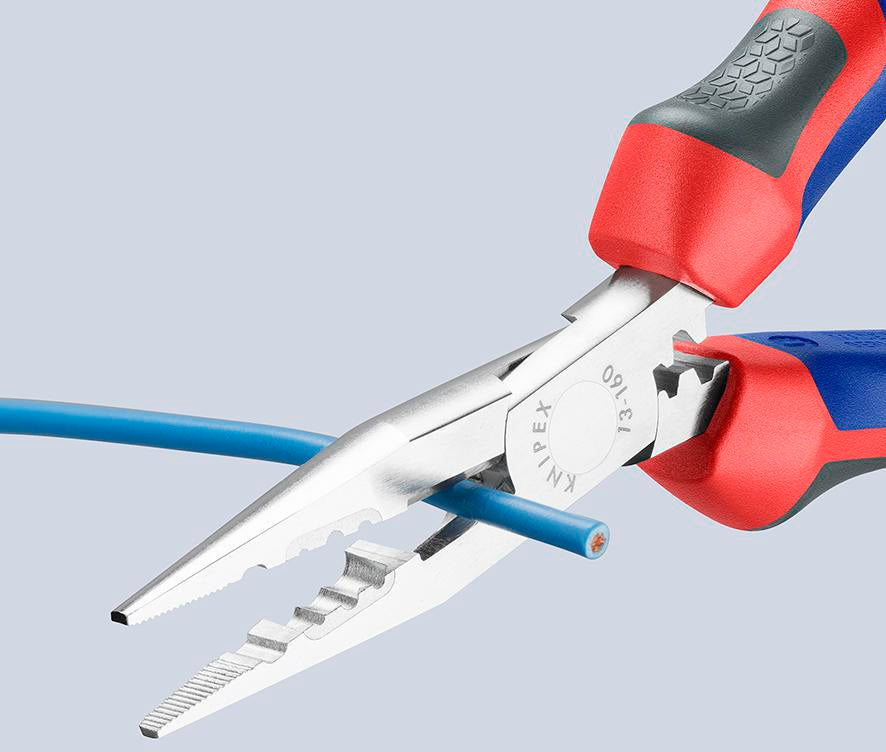 KNIPEX Verdrahtungszange 160 mm für 0,5-0,75/1,5/2,5 mm², verchromt, Comfort-Griff