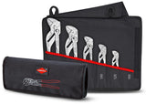 KNIPEX Zangenschlüsselset 5-teilig verchromt in Rolltasche – Zangen-Set für Handwerk & Werkstatt
