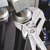 KNIPEX Zangenschlüssel 400 mm – Spannweite 85 mm, verchromt, mit Kunststoffüberzug