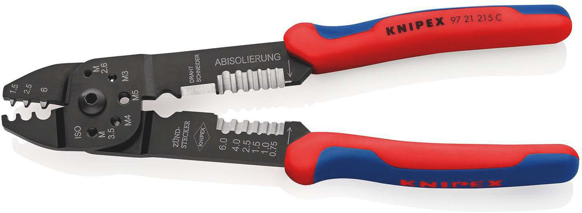 KNIPEX Crimpzange 240 mm für isolierte und unisolierte Kabelschuhe