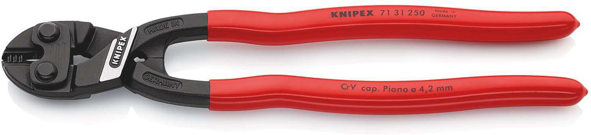 KNIPEX CoBolt® Kompaktbolzenschneider 160 mm – 60 % Kraftersparnis, mit Aussparung