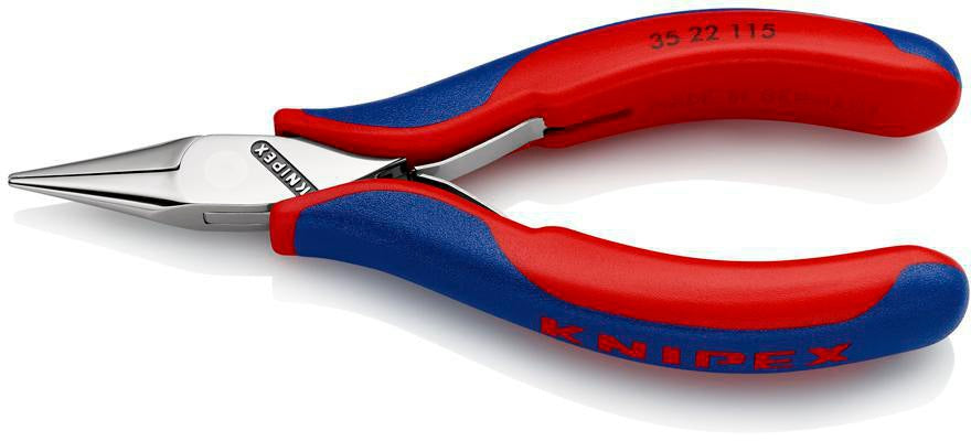 KNIPEX Elektronik-Greifzange 115 mm mit flachbreiten Backen und Kunststoffüberzug