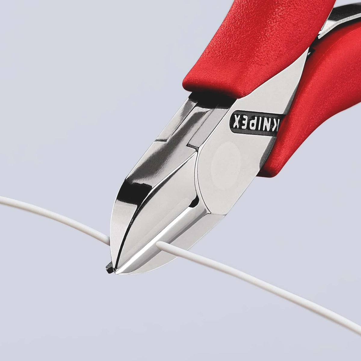 KNIPEX Elektronik-Seitenschneider 115 mm, Form 1, spiegelpoliert, mit Facette und Öffnungsfeder