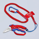KNIPEX Elektriker-/Handwerkerschere 160 mm mit Mehrkomponenten-Hüllen und Crimpstellen