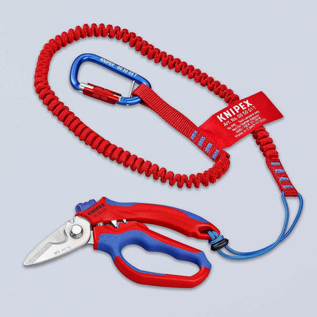 KNIPEX Elektriker-/Handwerkerschere 160 mm mit Mehrkomponenten-Hüllen und Crimpstellen