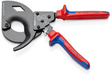 KNIPEX Kabelschneider 250 mm für Cu- und Al-Kabel bis 32 mm – Einhand-Ratschenprinzip