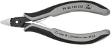 KNIPEX Präzisions-Elektronik-Seitenschneider 125 mm – ESD, induktiv gehärtete Schneiden, feinste Facette