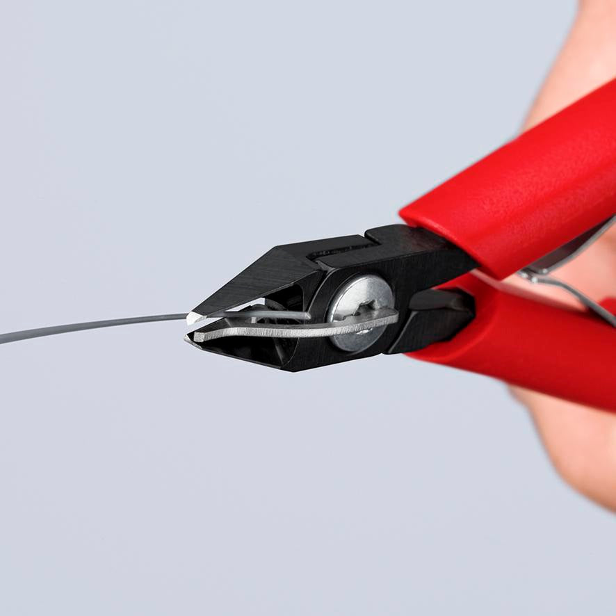 KNIPEX Elektronik-Seitenschneider 125 mm – Form 2, kleine Facette, induktiv gehärtet