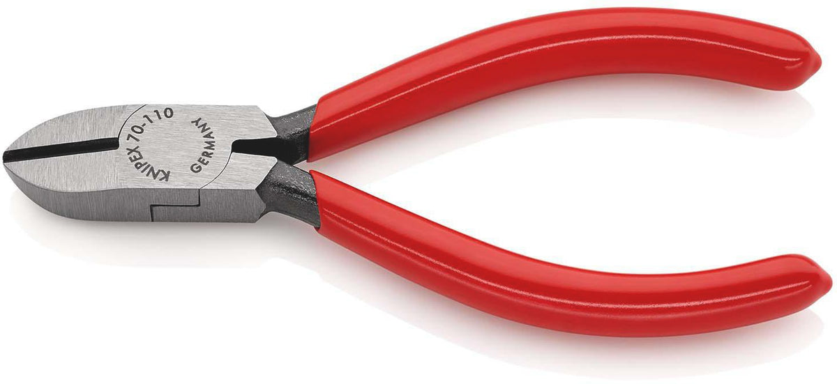 KNIPEX Seitenschneider 110 mm, polierter Kopf, Kunststoffüberzug – präziser Schnitt für feine Drähte