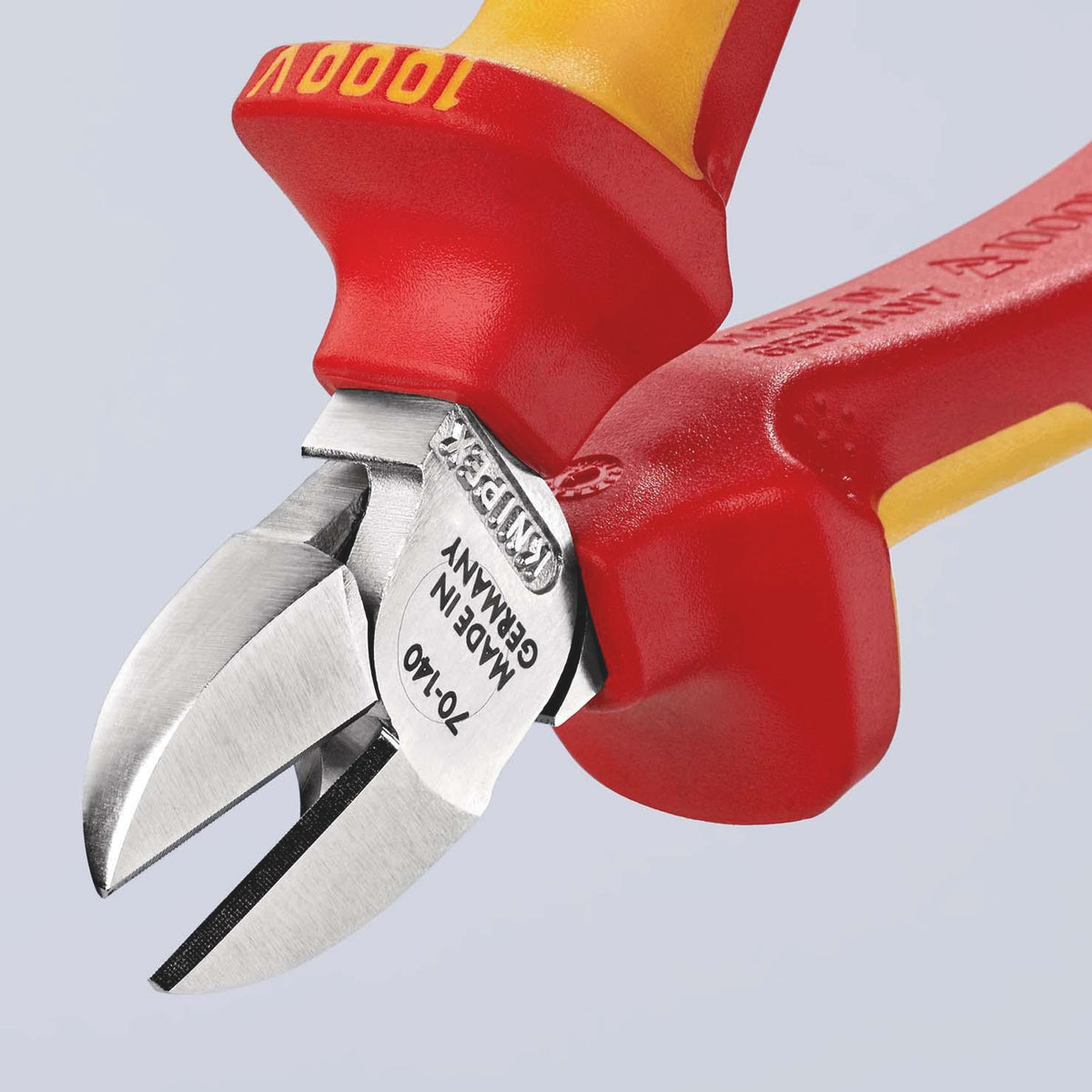 KNIPEX Seitenschneider VDE 160 mm – isoliert bis 1000 V, gehärtete Schneiden