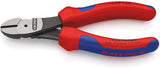 KNIPEX Kraftseitenschneider 140 mm, poliert, Form 0, Mehrkomponenten-Hüllen – 20 % Kraftersparnis