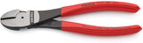 KNIPEX Kraftseitenschneider 140 mm poliert Form 0 – 20 % Kraftersparnis, Kunststoffüberzug
