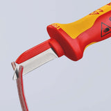 KNIPEX Kabelmesser 190 mm VDE-isoliert bis 1000 V mit Mehrkomponentengriff
