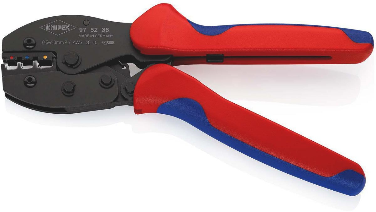 KNIPEX Crimpzange PreciForce® 220 mm für 0,5–6 mm² – Einhandbedienung, Präzisionsprofile