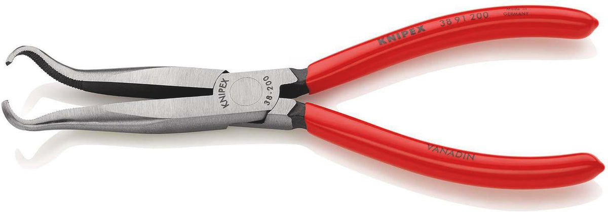 KNIPEX Mechanikerzange 200 mm Form 1 mit Kunststoffüberzug – gerade Spitze, DIN ISO 5745