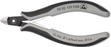 KNIPEX Präzisions-Elektronik-Seitenschneider 125 mm – ESD, induktiv gehärtete Schneiden, feinste Facette