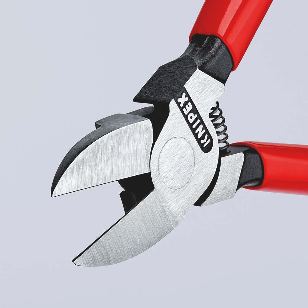 KNIPEX Seitenschneider für Kunststoffe 180 mm mit Kunststoffüberzug und Öffnungsfeder