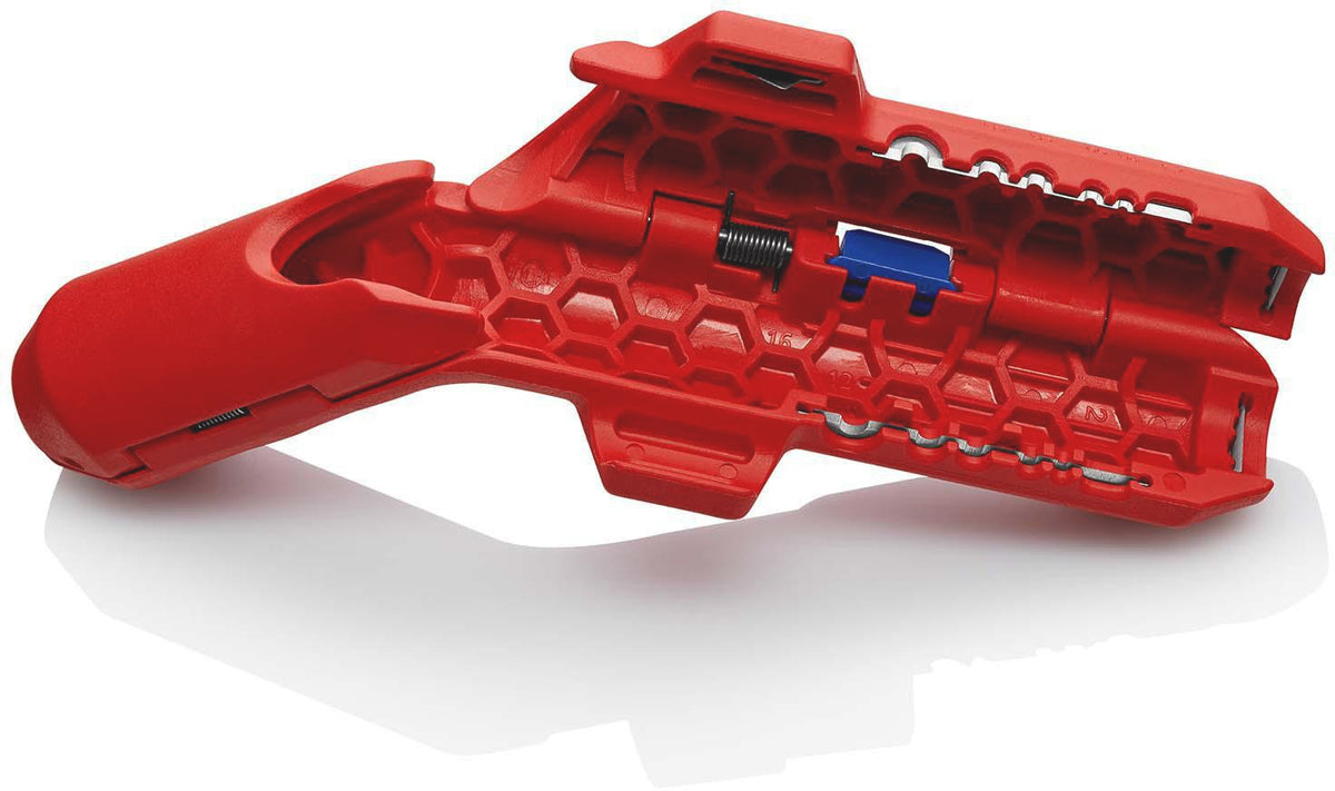 KNIPEX ErgoStrip® Universal-Abmantelungswerkzeug 130 mm für Rund-, Feuchtraum- und Datenkabel