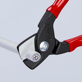 KNIPEX Kabelschere 160 mm mit Kunststoffüberzug – schneidet bis zu 40 % leichter