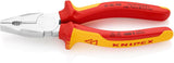 KNIPEX Kombizange 160 mm VDE-isoliert, verchromt, Mehrkomponenten-Hüllen – DIN EN/IEC 60900