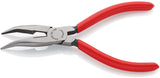 KNIPEX Flachrundzange 160 mm – 40° gewinkelte Backen, Schneide, Kunststoffüberzug