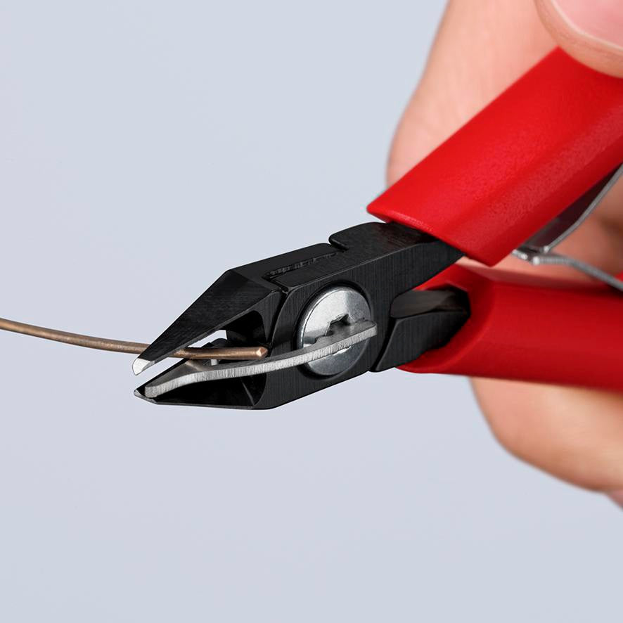 KNIPEX Elektronik-Seitenschneider 125 mm – Form 2, kleine Facette, induktiv gehärtet