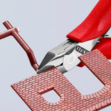 KNIPEX Elektronik-Seitenschneider 115 mm, spiegelpoliert, mit Facette und Öffnungsfeder